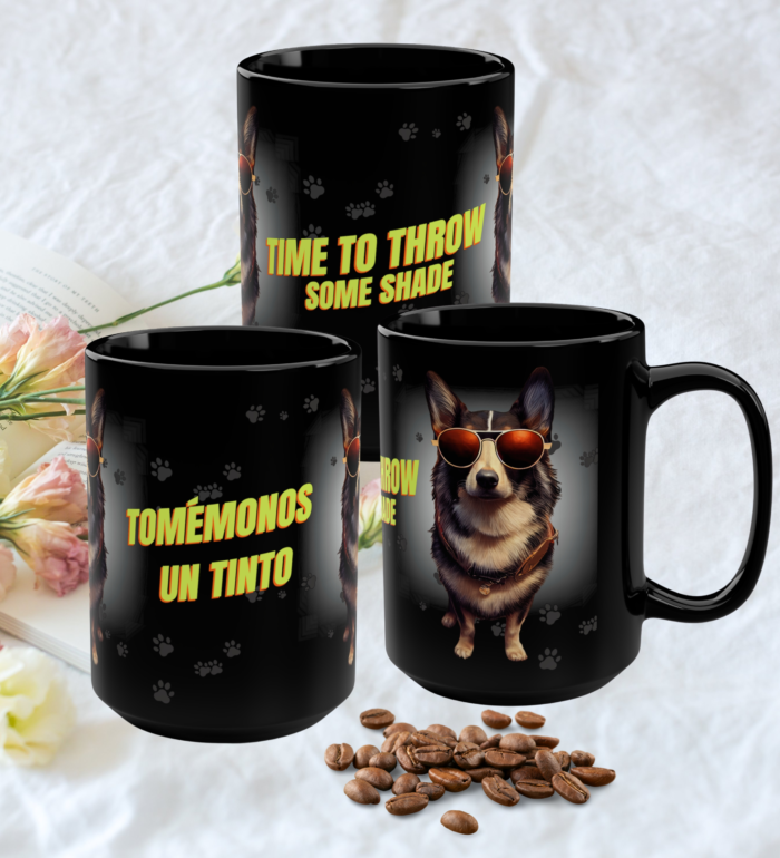 Adorable Corgi Coffee Mug Black 15oz