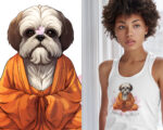 Shih Tzu Women's Yoga Top - Shih Tzu Harmony Design