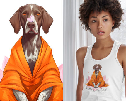 German Shorthaired Pointer Women's Yoga Top - Pointer Peace Design
