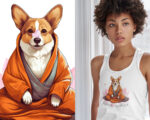 corgi women's yoga top