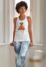 Poodle Women's Yoga Top - Poodle Balance Design