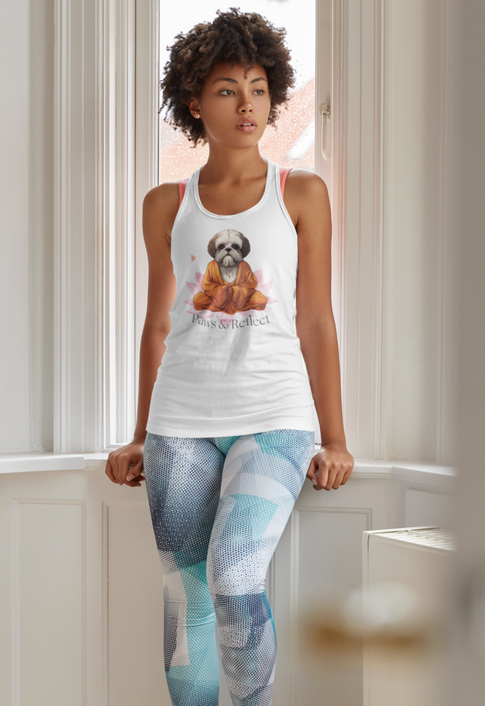 Shih Tzu Women's Yoga Top - Shih Tzu Harmony Design