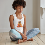 Poodle Women's Yoga Top - Poodle Balance Design