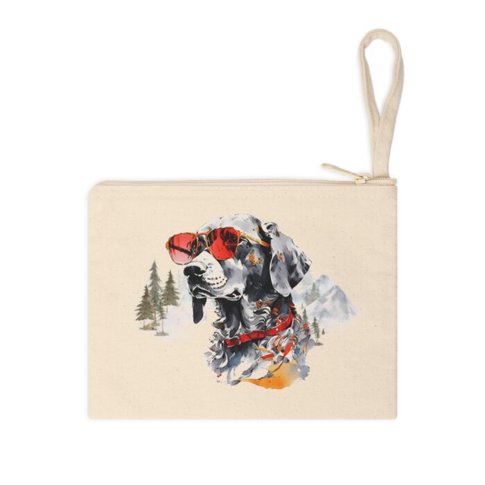 High-quality Labrador Retriever Zipper Pouch made from premium cotton canvas showcasing a heartwarming Labrador Retriever design