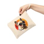 High-quality French Bulldog Zipper Pouch made from premium cotton canvas showcasing a heartwarming French Bulldog design.