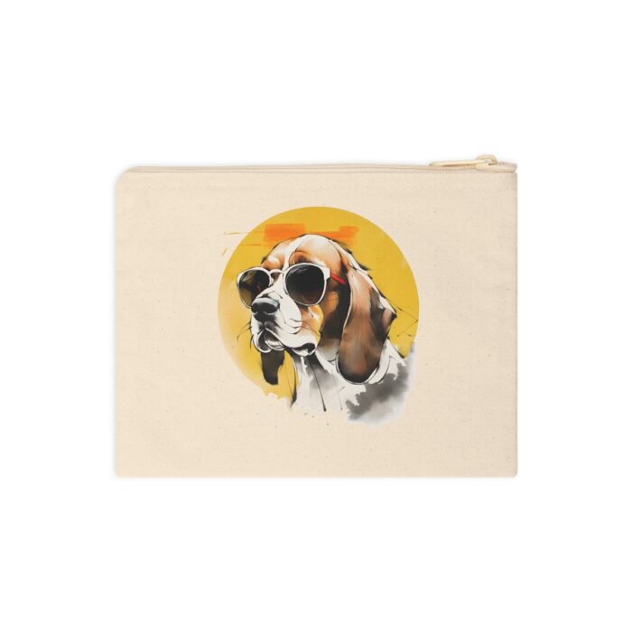 High-quality Beagle Zipper Pouch made from premium cotton canvas showcasing a heartwarming Beagle design.