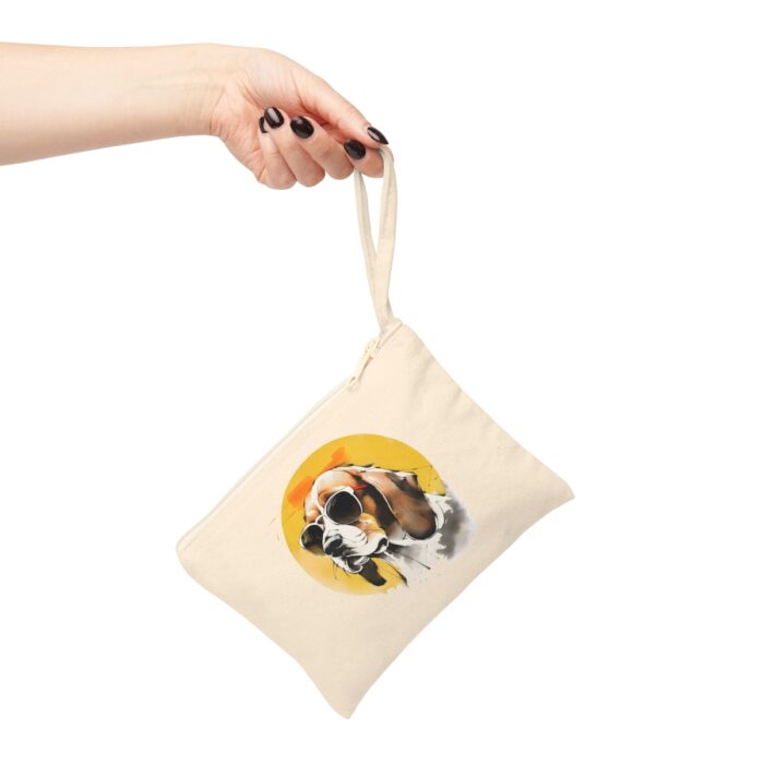 High-quality Beagle Zipper Pouch made from premium cotton canvas showcasing a heartwarming Beagle design.