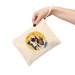 High-quality Beagle Zipper Pouch made from premium cotton canvas showcasing a heartwarming Beagle design.